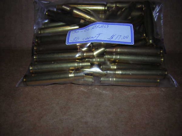 Brass 30-06 deprimed and cleaned 50 per bag